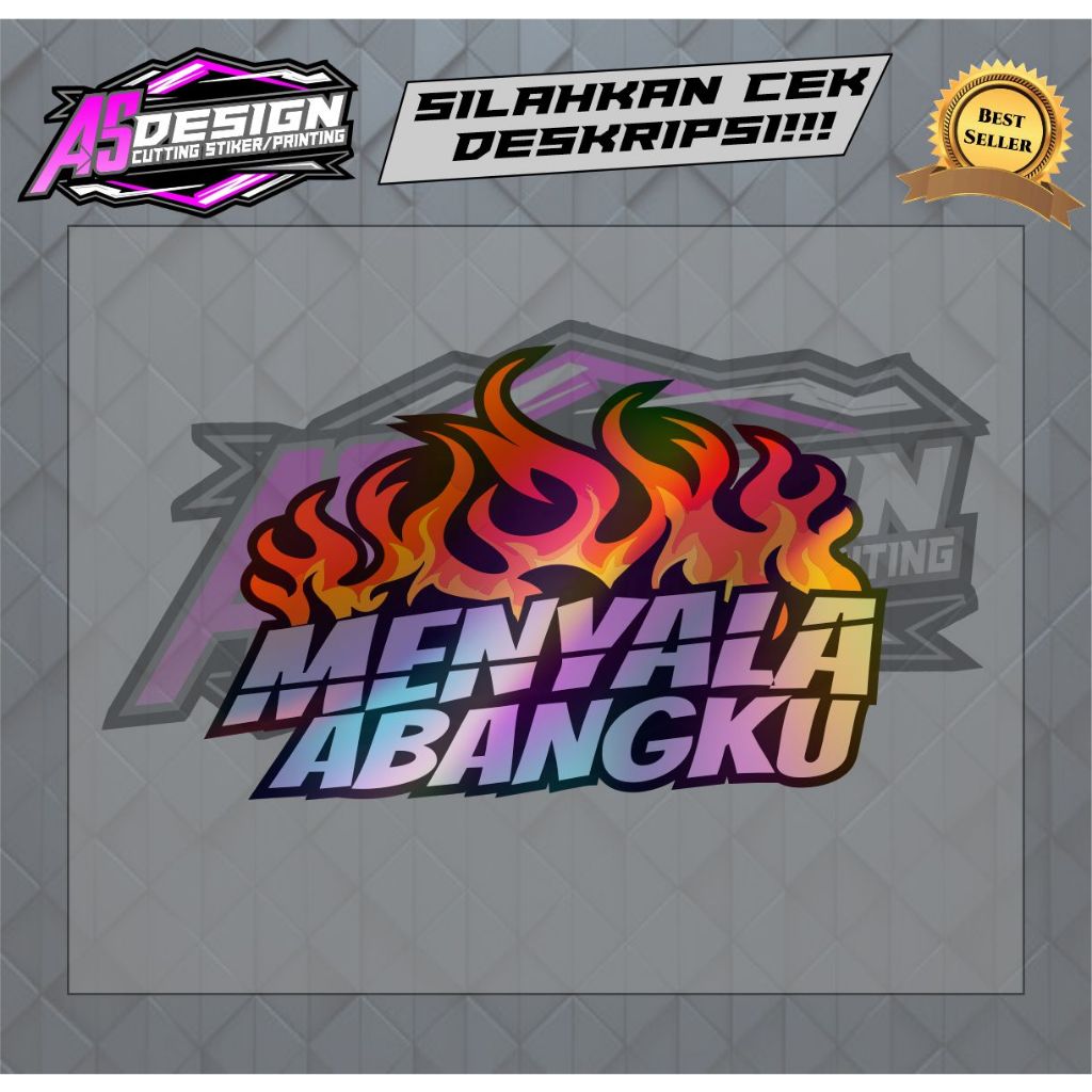 STIKER HOLOGRAM MENYALA ABANGKU STIKER PRINCUT HOLOGRAM VIRAL ...