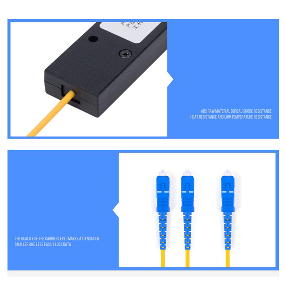 【VogueVenture】2m Ftth SC UPC 1X2 PLC Singlemode Fiber Optical Splitter FBT Optical Coupler 1X2 Fiber Optical Splitter. 