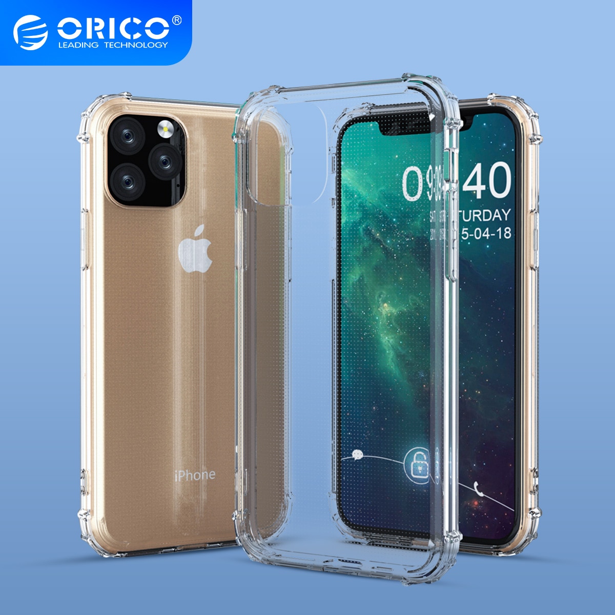 ORICO TPU Phone Case For iPhone 11 Full Cover Shockproof Transparent Silicone Phone Back Cover Case Shell for iPhone 7 8 Plus