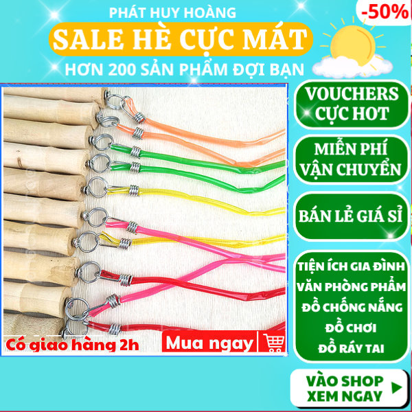 Dây nhảy tập thể dục cán gỗ dây nhựa chất lượng tốt giá rẻ, dây nhảy thể dục giảm cân tại nhà, dây tập gym tập thể dục nhẹ, dụng cụ thể dục tại nhà cho trẻ em, dây nhảy tập thể dục phù hợp moi lứa tuổi, Phát Huy Hoàng