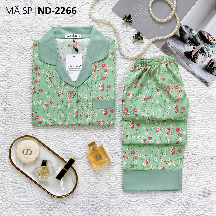 Pijama Tay ngắn quần dài - Daisy Mint [COMBO 3 BỘ 499K, 5 BỘ 779k ]