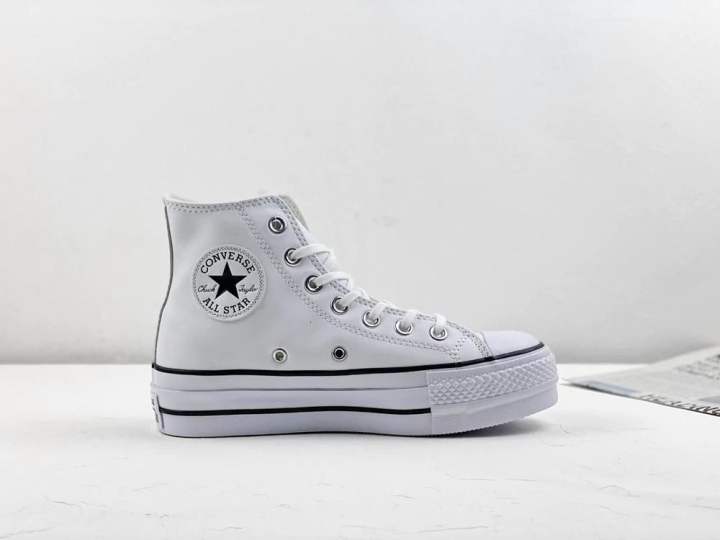 black converse platform shoes