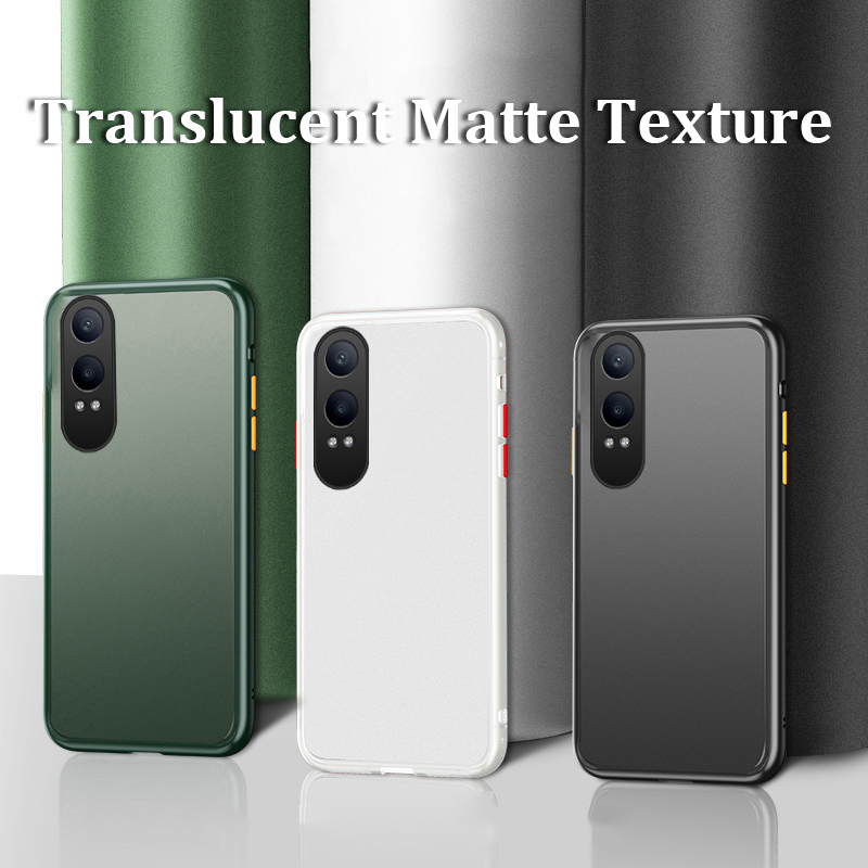 Phone case OnePlus Nord CE 4 Lite Shockproof Scrub Matte Transparent Soft edge Silicone Frame Hard Clear Back Cover OnePlus Nord CE 4lite Case.