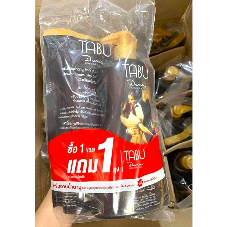 [Chính Hãng] Sữa Tắm Hương Nước Hoa TABU Thái Lan (Set Chai 500ml + Túi 400ml)
