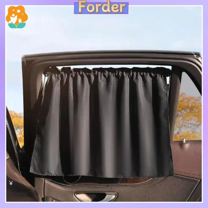 FORDER Universal Side Window Suction Cup Curtain UV Protection for Kid Baby Children Sunshade High Quality Black Car Window Sunshade Cover Summer