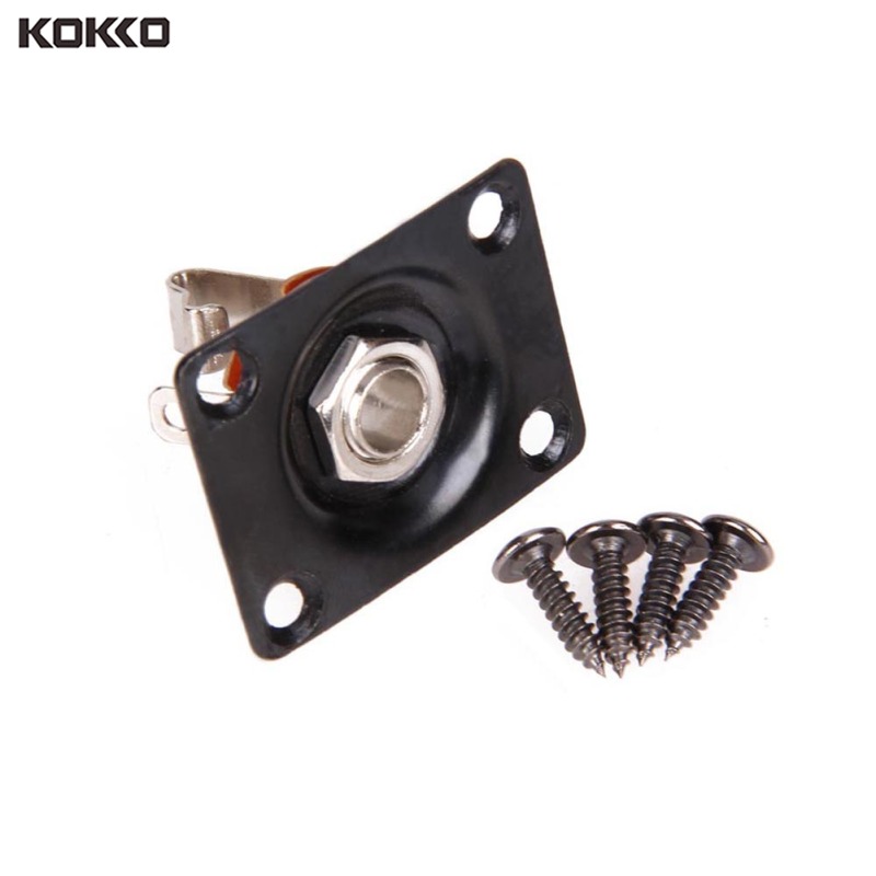 KOKKO Square Guitar Jack Plate 1/4 Output Input Jack Socket Assembly Epiphone TL Electric Guitar Parts & Accessories