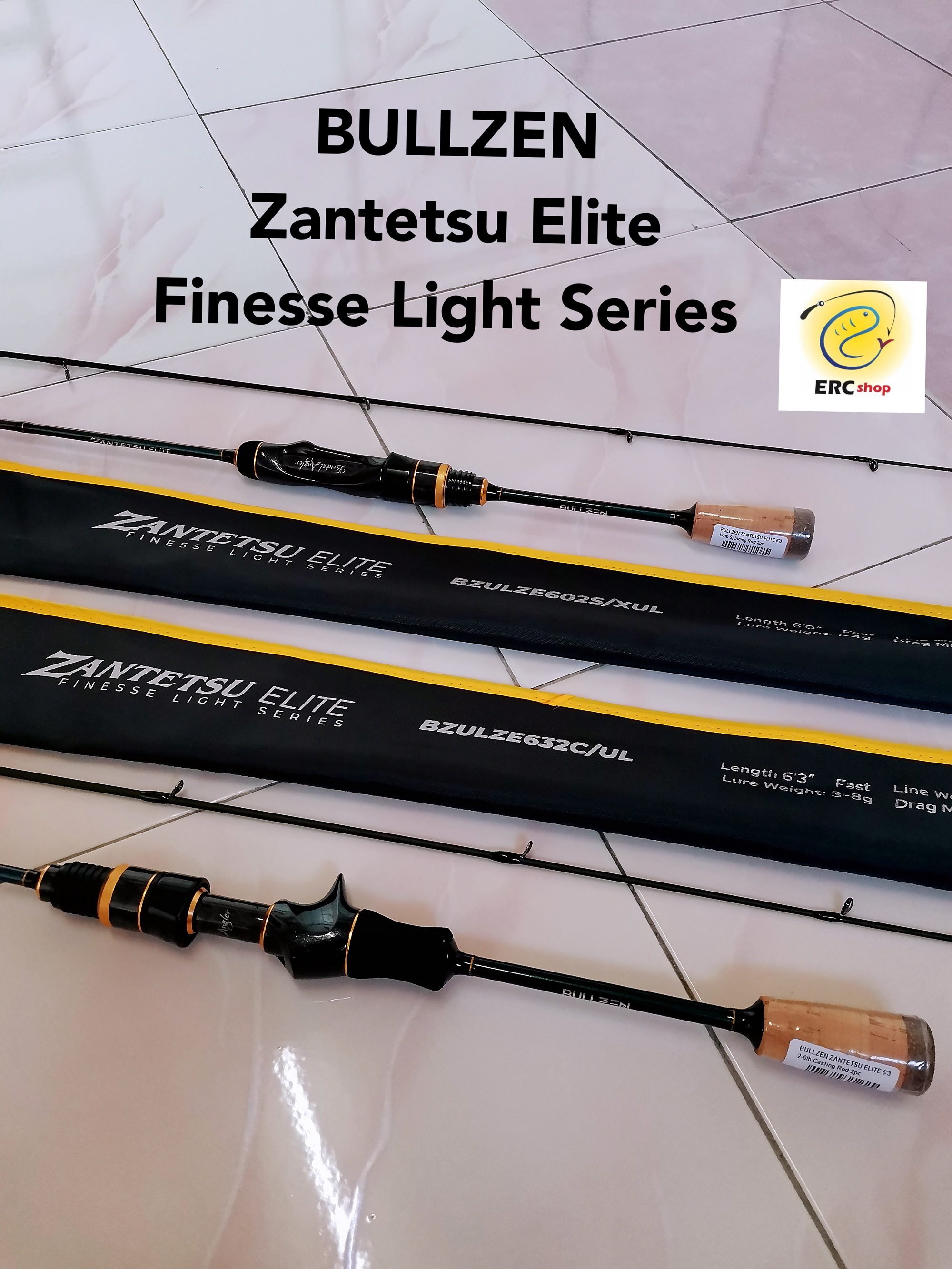 2022 NEW Bullzen Zantetsu Elite Baitcast Spinning Rod BC