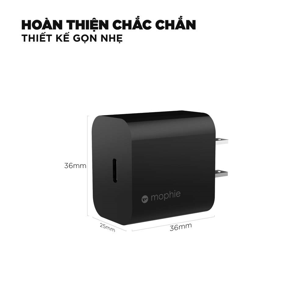 Củ sạc nhanh Mophie V2 USB-C PD 20W