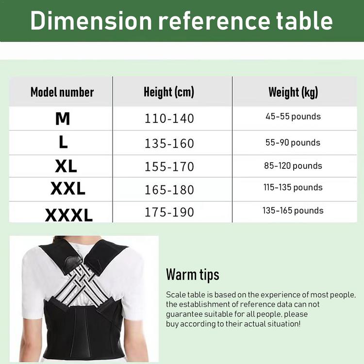 Adjustable Back Brace Breathable Shoulder Posture Corrector Washable Back Straightener for Prevent Humpback Women Men Back Brace for Home Work School admired