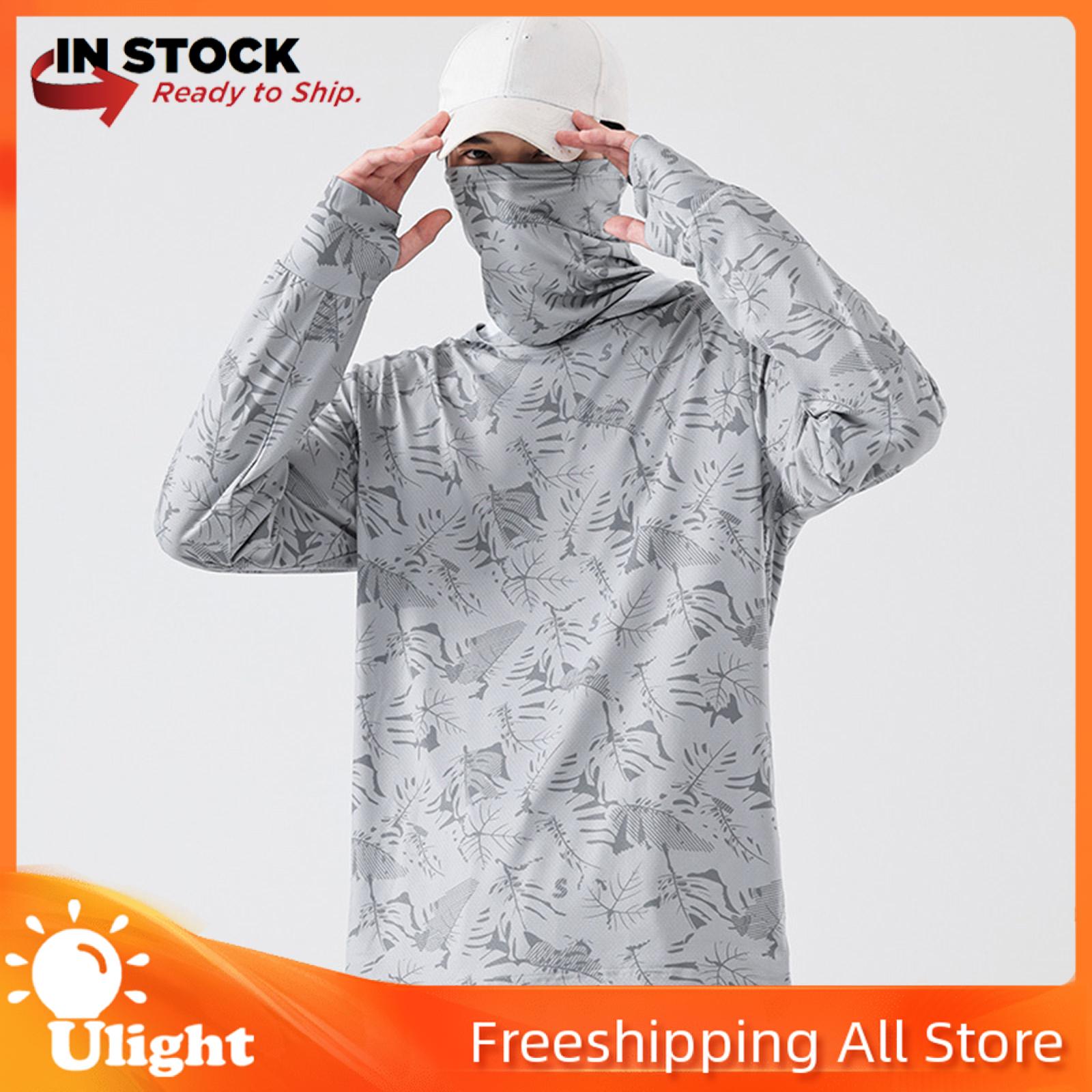 Ulight Men's Sun Protection Hoodie Shirt Sun Shirts Lightweight