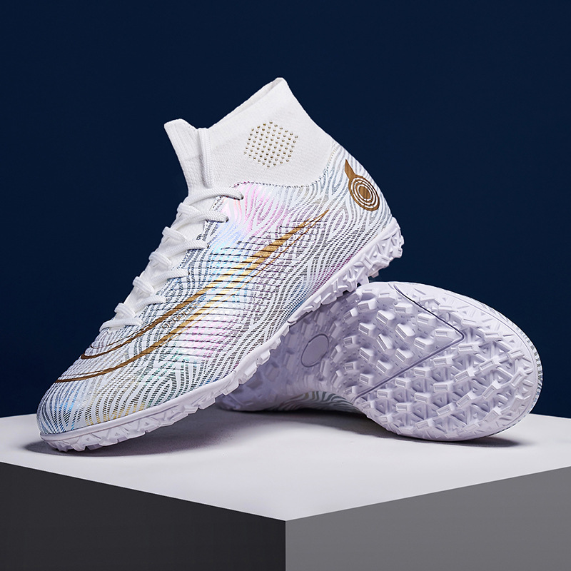 High Top Socks Soccer Shoes Ag Long Nails Broken Nails Tf Nails Training Shoes Teenagers Middle School Students Football Match Shoes For Men And Women
