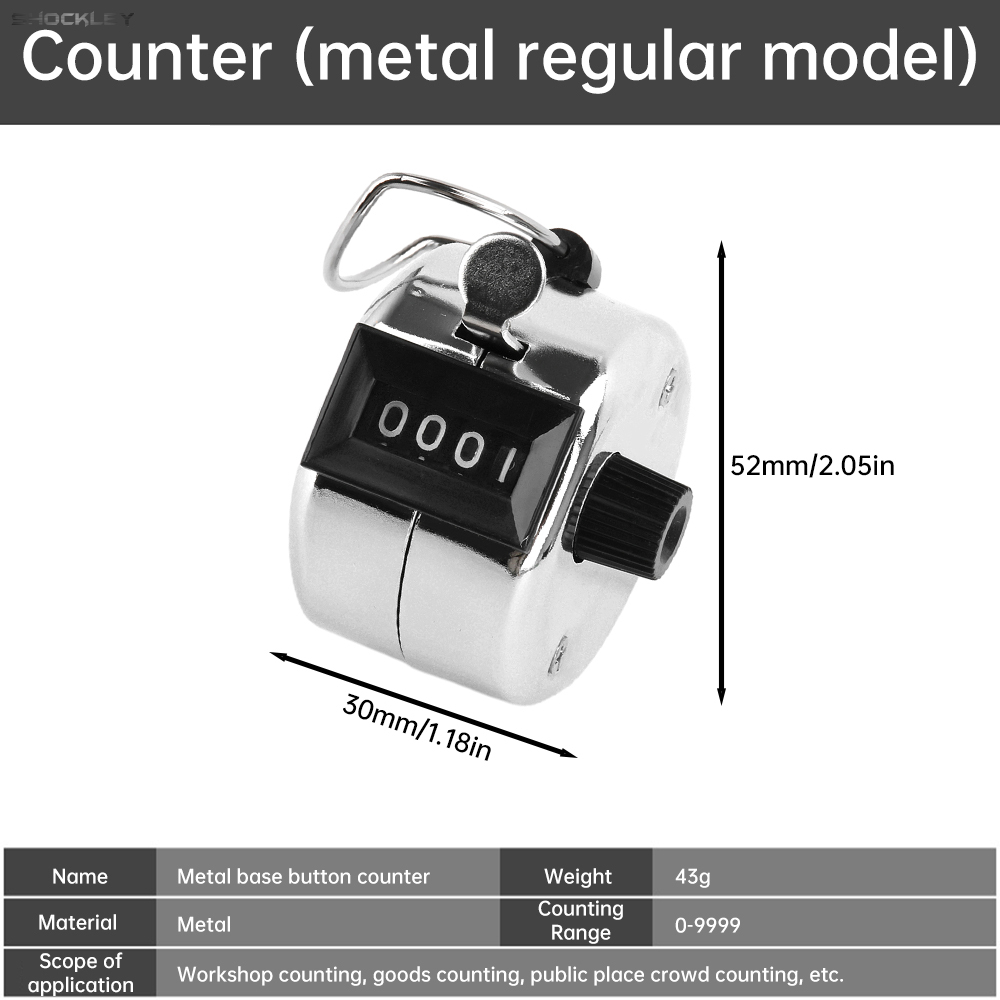 Manual mechanical counter, pedestrian flow warehouse, piece metal counting device
