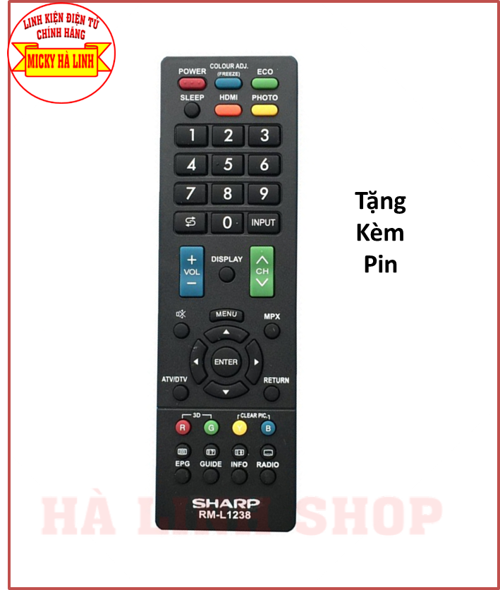 Remote điều khiển tivi sharp lcd/led rm1238