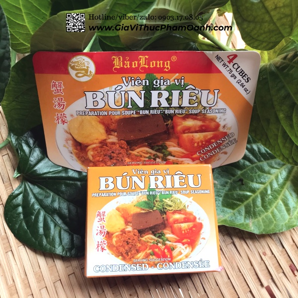 Viên GIA VỊ BÚN RIÊU Bảo Long (Hộp/Set/Lốc/Thùng liên hệ)