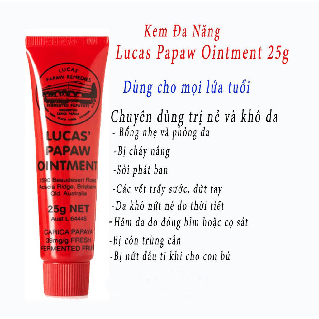 Kem đa năng đu đủ Lucas Papaw Ointment 25g