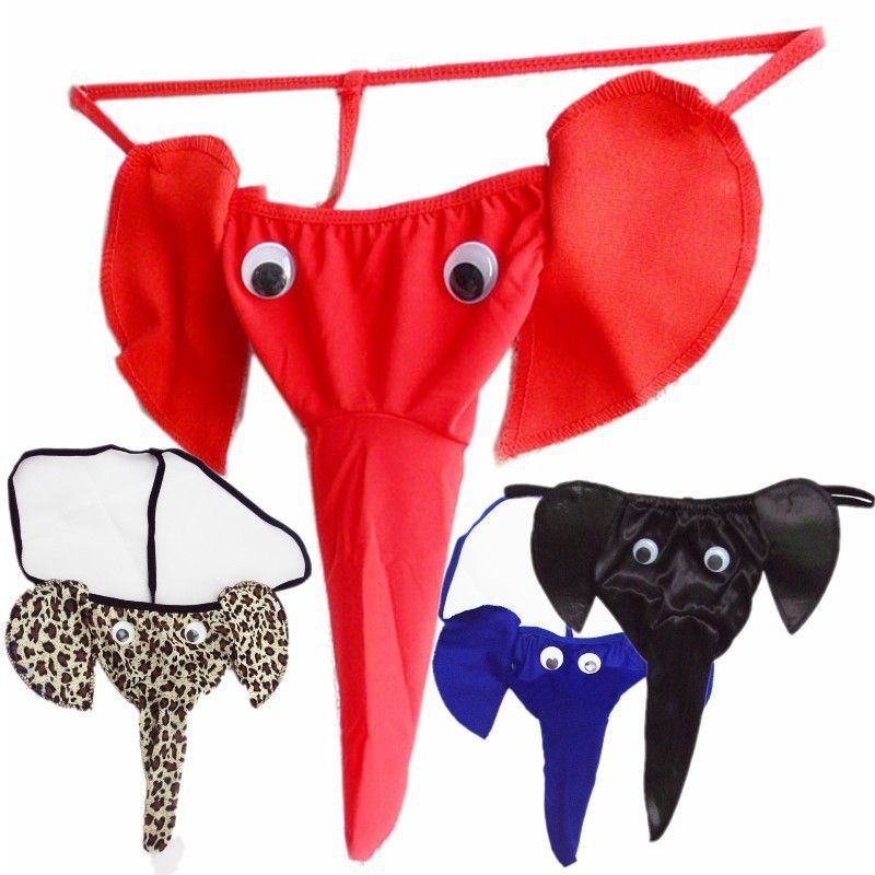QUEFEI3 High Quality Briefs T-back Elephant Shape Underwear