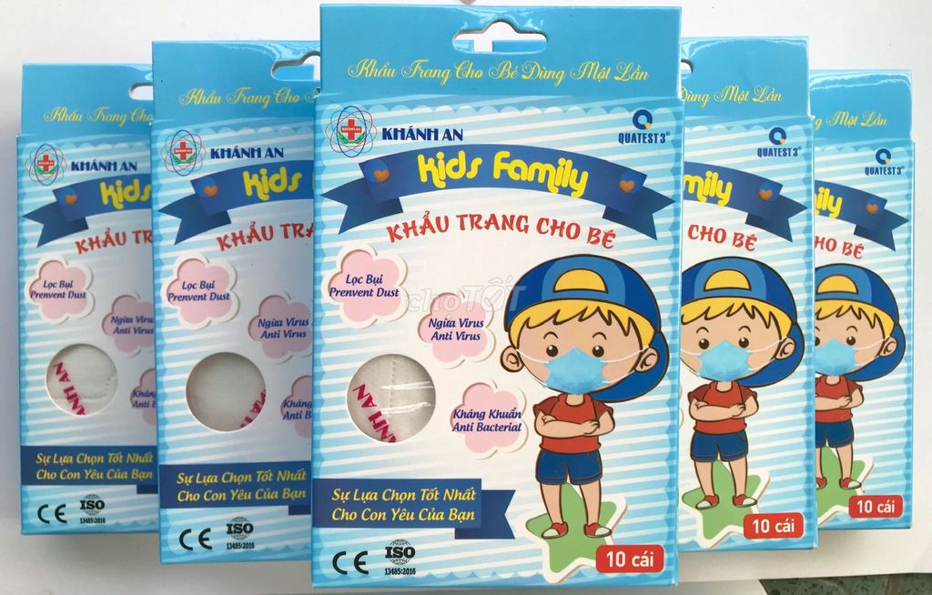 Khẩu Trang 3D Kid Khánh An 4 lớp Kháng Khuẩn