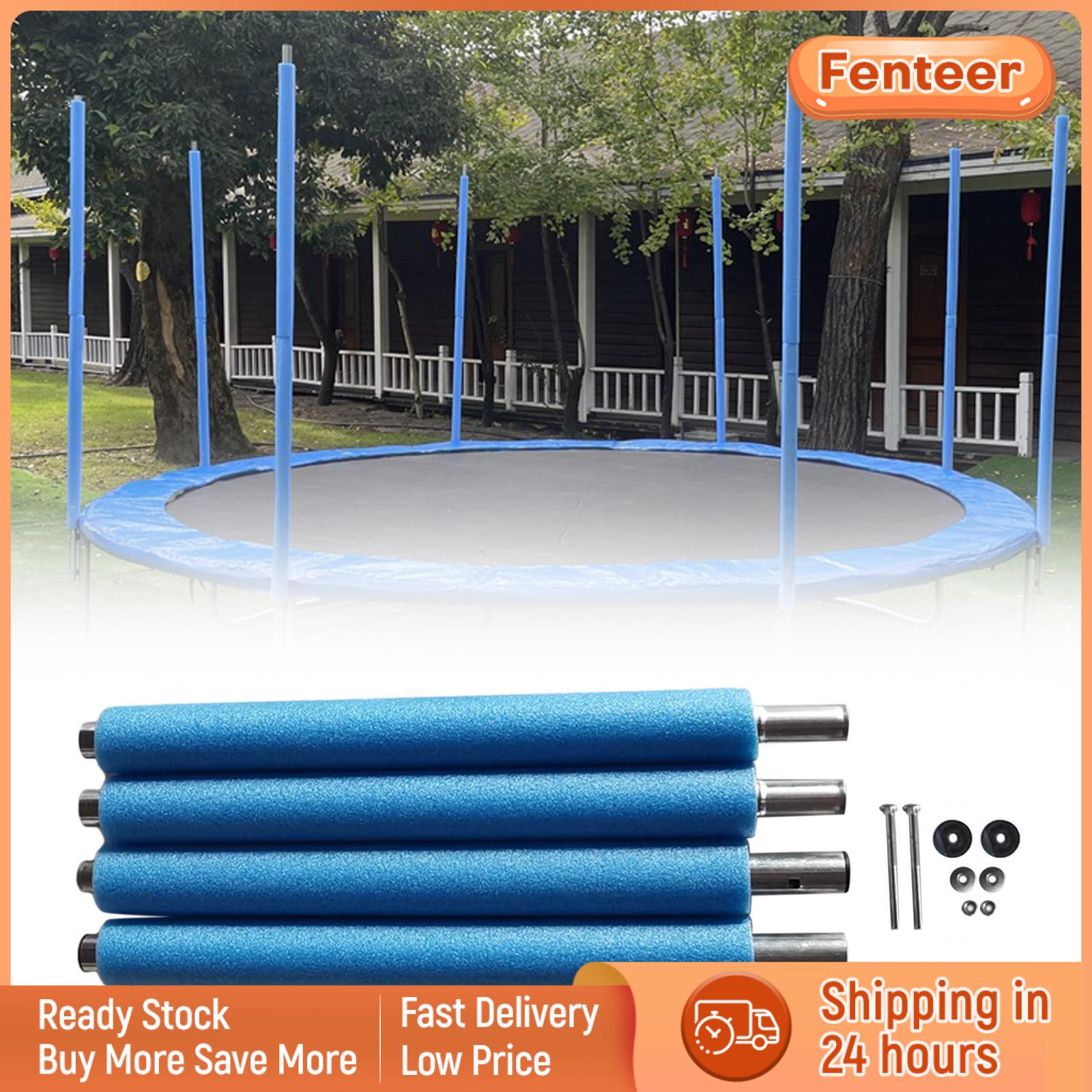 Fenteer 4Pcs Trampoline Poles Replacement Steel Pipe for Activity Jump Bed