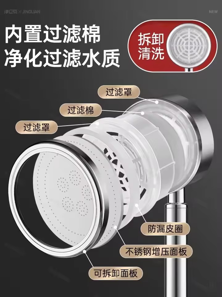 Upgraded 304 Stainless Steel Bathroom Handheld Shower High Pressure ...