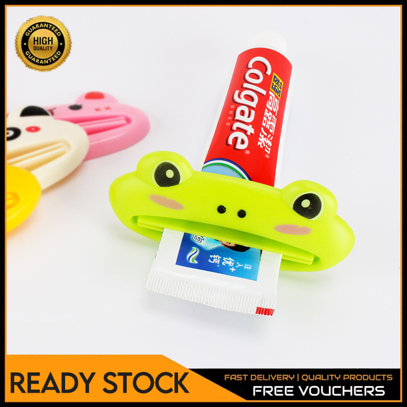 Kids Cartoon Cute Toothpaste Dispenser Tools Multipurpose Automatic Toothpaste Squeezer Tooth Paste Tube Squeezer Cosmetic Facial Cleanser Dispenser for Bathroom Supplies