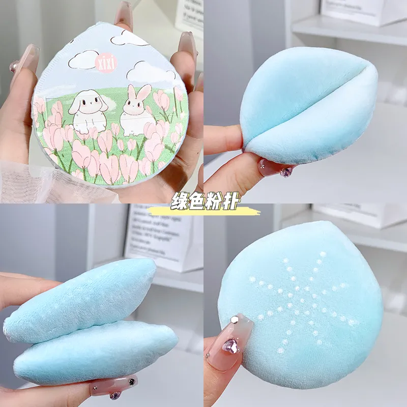 XIXI Makeup Powder Puff Air Cushion Loose Powder Setting Powder Puff Super Soft Cotton Wet and Dry Powder Puff Makeup Tool