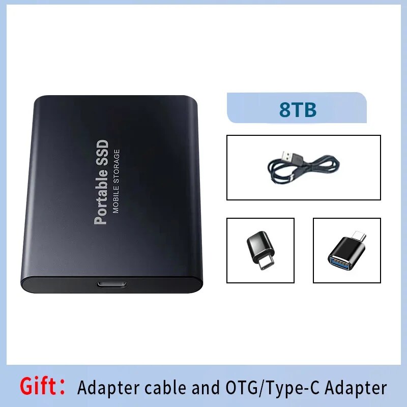 High-speed 256tb ssd 2tb 4tb portable external solid state hard drive usb3.1 inter mobile hard drive for laptop ps5 xbox