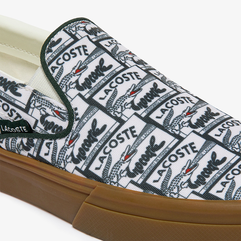 [FreeshipMAX] Giày nam Lacoste Slip on Jump Serve Canvas Printed