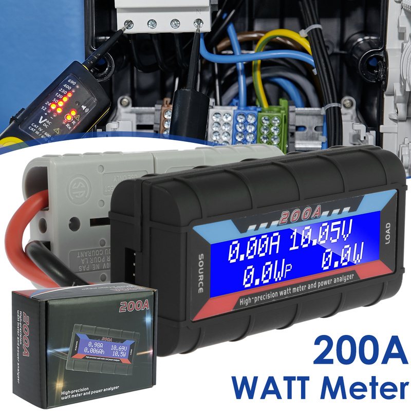 200A DC Digital Monitor Professional DC Battery Monitor Meter LCD Volt