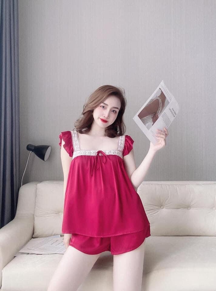 TLL_L08 set đồ ngủ lụa satin cao cấp cực sexy