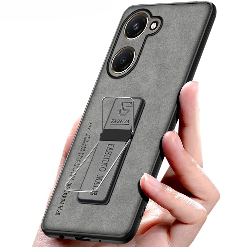 For VIVO Y03 Y03T Y18 Y18S Y28S Phone Case Fluff Luxury Sheepskin Silicone Soft TPU Anti-knock Kickstand for Vivo Y03 Y03T Y18 Y18S Y28S Cover casing HP