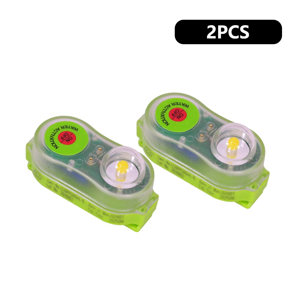 2-10Pcs Life Jacket Light Surfing Life Vest LED Lamp Seawater Self-Lighting Life Saving Flashlight Conspicuous Attract Lights