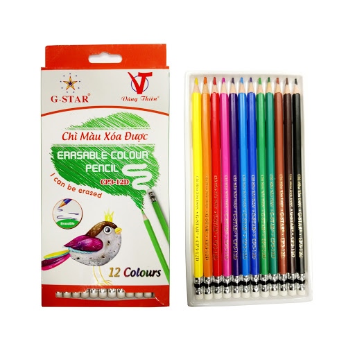 CHÌ MÀU XOÁ ĐƯỢC 12 MÀU GSTAR CP3-12D