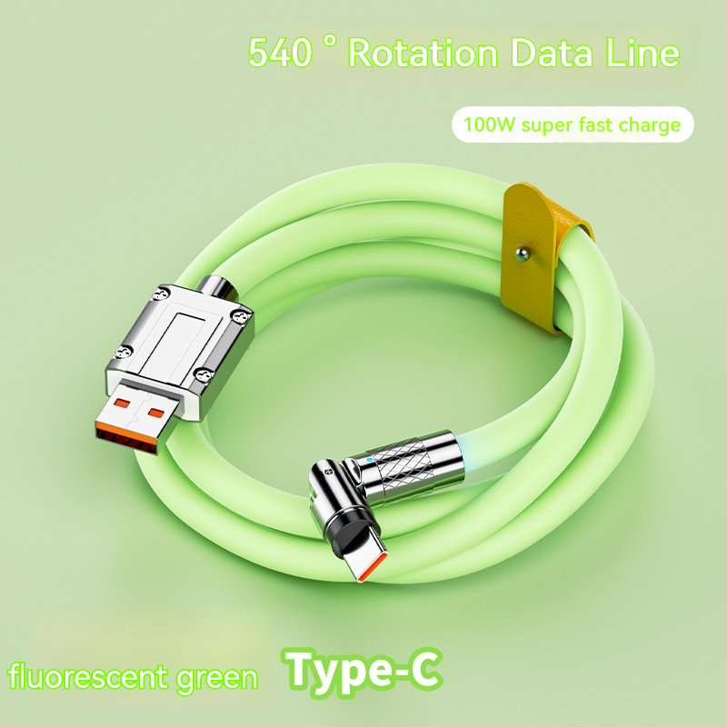540 ° Rotating Fast Charging Data Cable 100W Hand Game Machine Guest Charging Cable for Huawei 88W6A Super Fast Charging