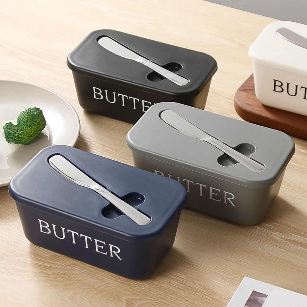 Multi-functional Plastic Butter Container Rectangular Food Grade Butter ...