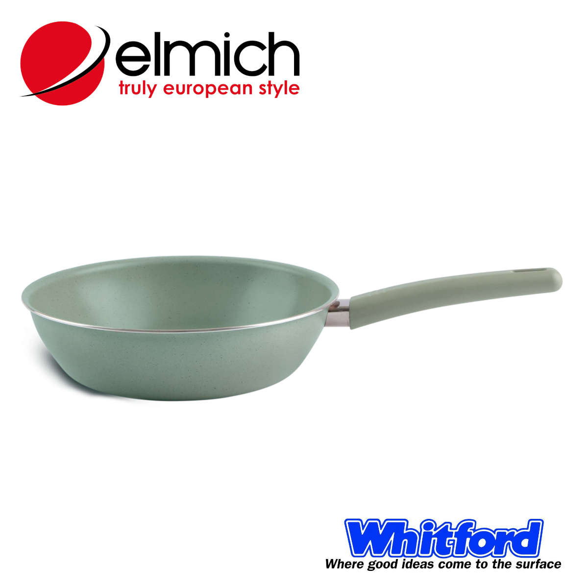 Chảo chống dính 3 lớp Whitford Quantanium đáy từ Elmich size 20/24/26/28cm - Hàng chính hãng