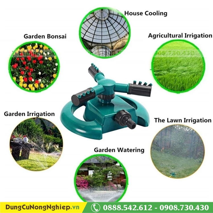 Béc phun tự xoay 360 độ