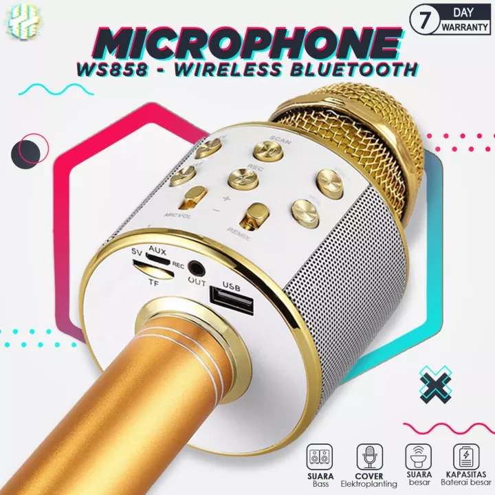 WS858 Wireless Portable Handheld Bluetooth Microphone Lazada PH
