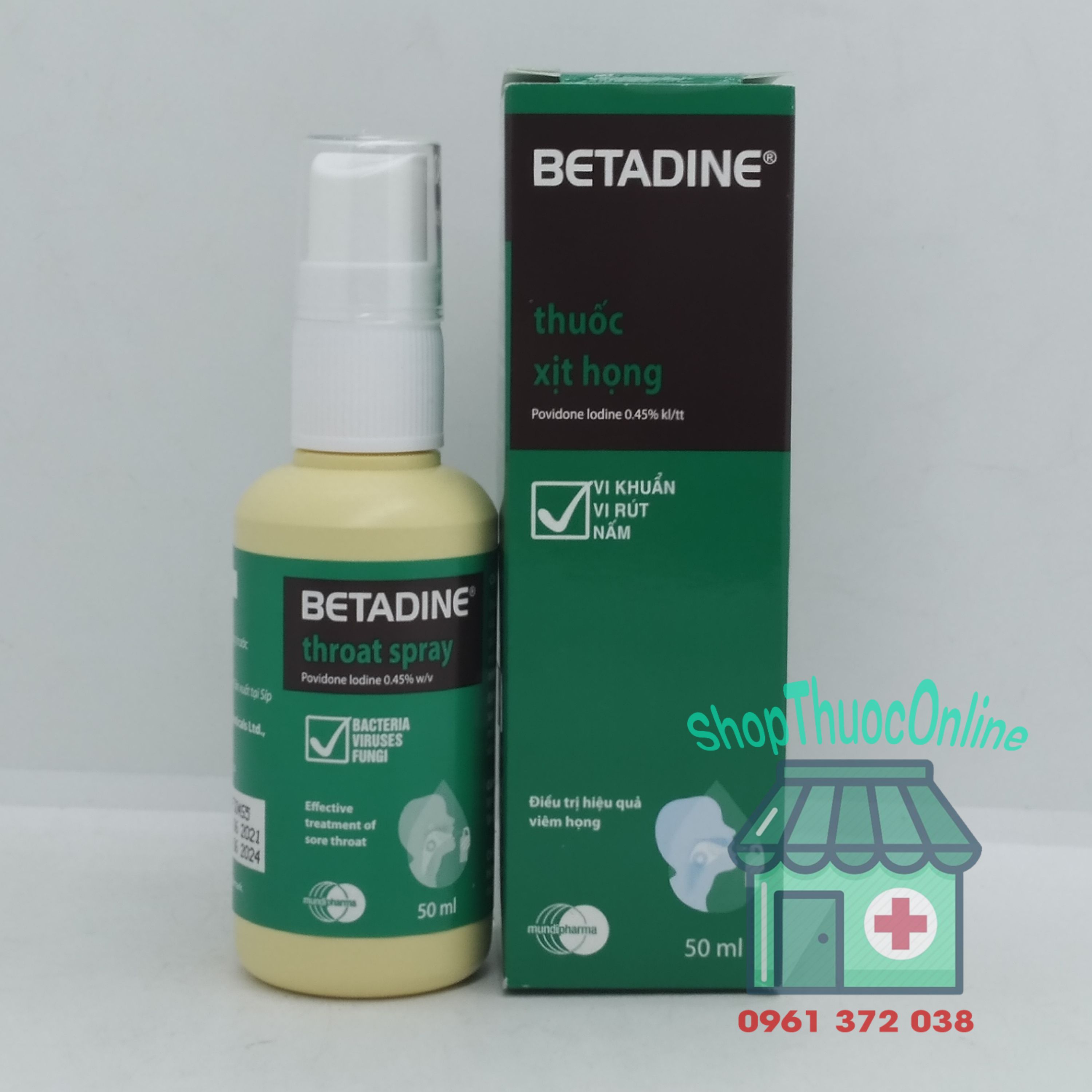 BETADINE chai xịt/súc họng