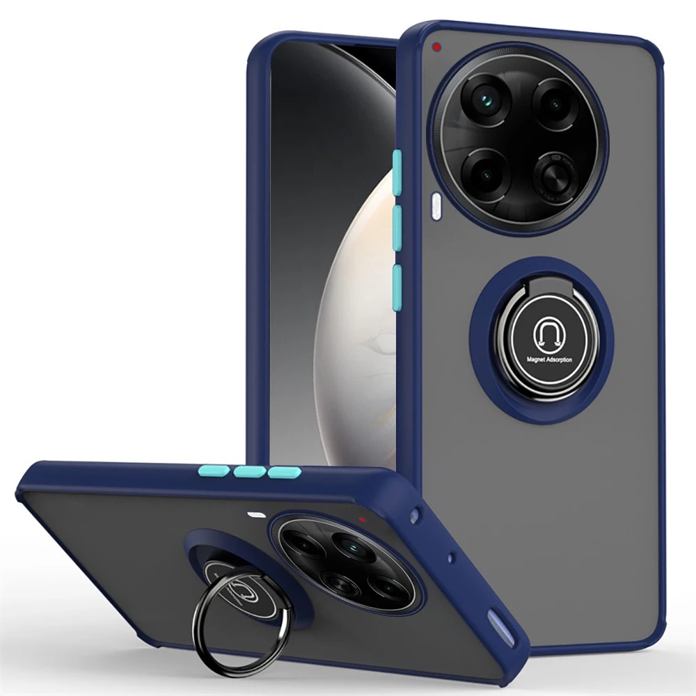 For Tecno Camon 30 Case Side Stripe Design Soft TPU Matte Texture Multifunctional Bracket All Inclusive Protection For Tecno Camon 30 Back Cover. 