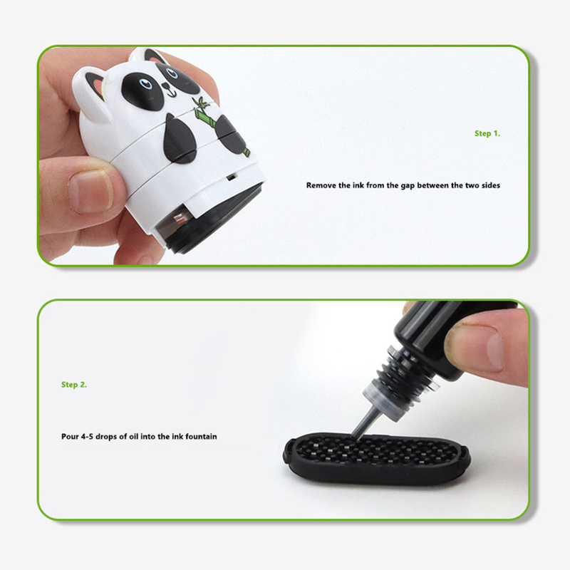 Name Stamp For Clothing Kids Waterproof (White + Black Ink) - Customized Double Sided Name Stamp - Personalised Clothing Stamps - Name Stamp For Kids. 