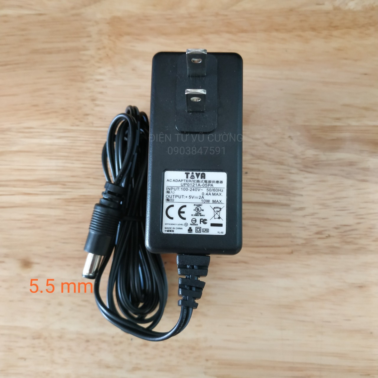 Nguồn adapter 5v/2a chân cắm 5.5mm