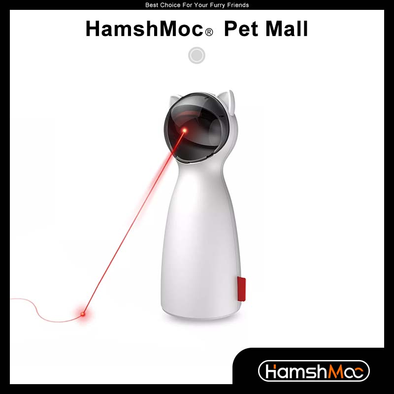 HamshMoc Đồ Chơi Mèo Tự Động Đồ Chơi Mèo LED Laser Trêu Ghẹo, Kitten Tương Tác Đào Tạo Giải Trí Đồ Chơi, Điều Chỉnh Đa Góc Sạc USB thumbnail