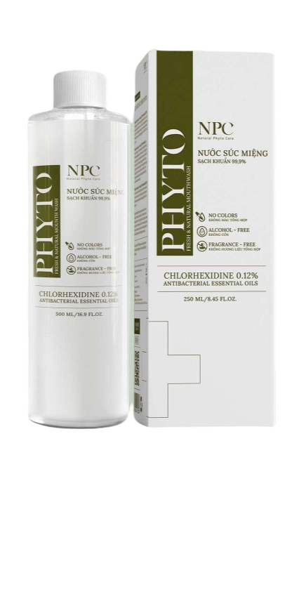 Nước súc miệng phòng Covid-19 diệt khuẩn 99.9% dược chất từ thiên nhiên PHYTO chai 500ml _ Yanbe_shop