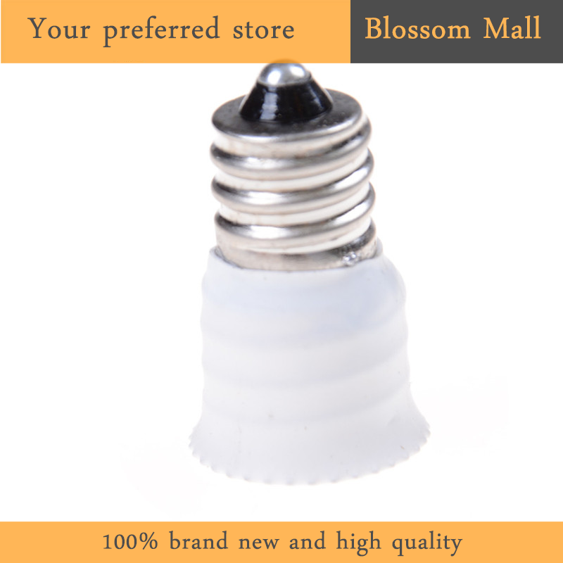 [Blossom] E12 To E14 LED Lamp Bulbs Holder Adapter Converter Candelabra Base Socket