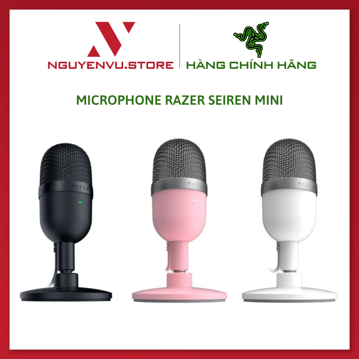 Microphone Razer Seiren Mini (Black/White/Pink) - Hàng Chính Hãng