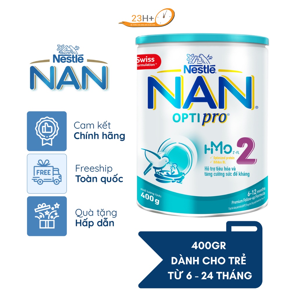 Sữa NAN 2 OPTIPRO 400g HSD 12-2024
