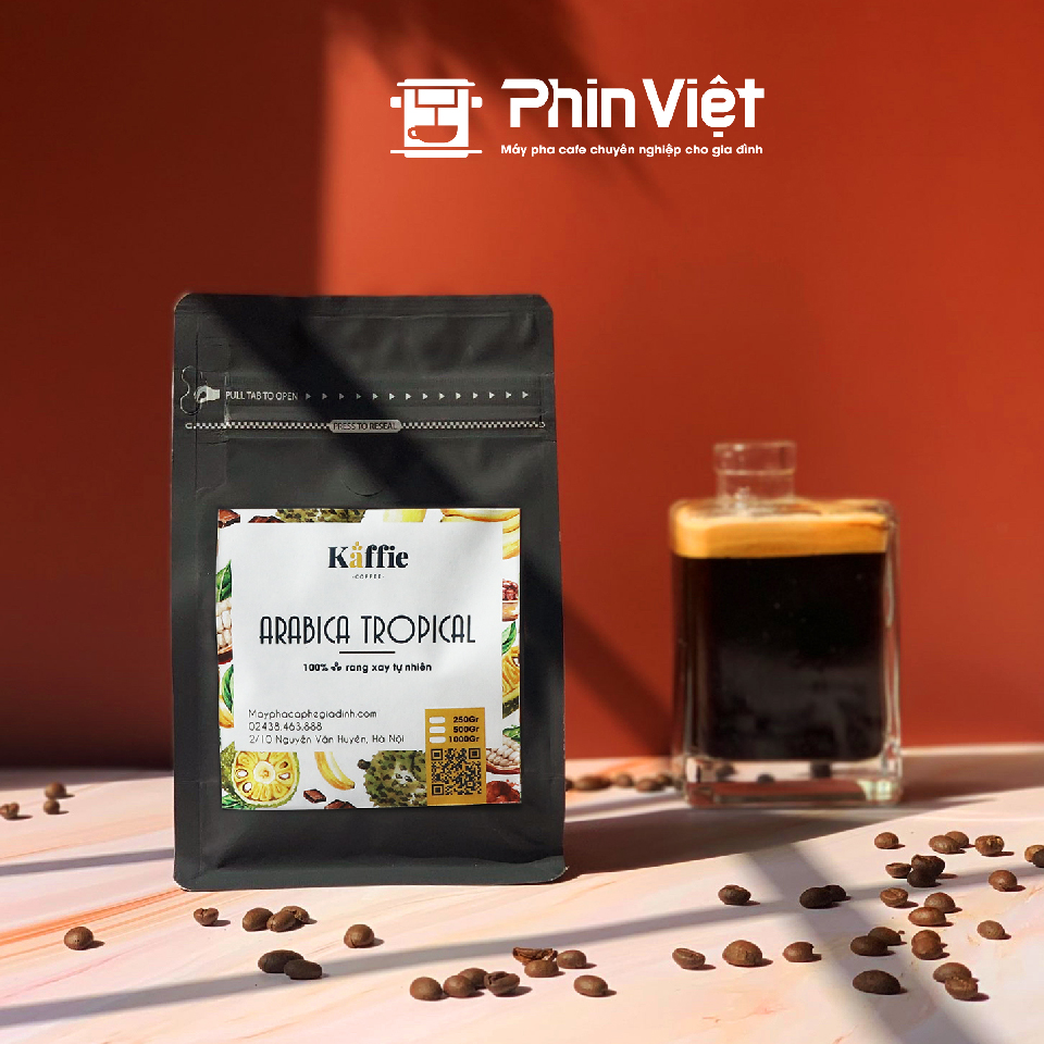 Cà phê hạt Kaffie Arabica Tropical - Cà phê nguyên chất rang mộc