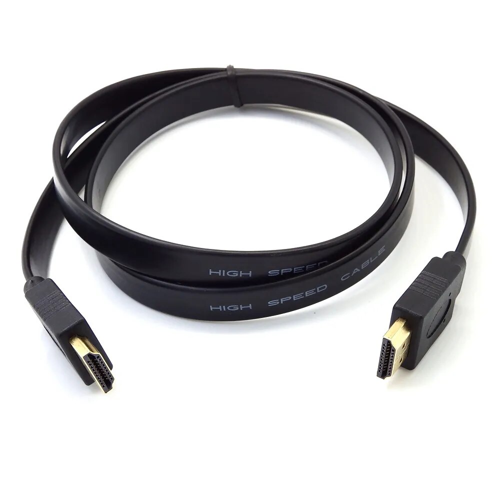 Hdmi-compatible full hd short hdmi male to male plug flat cord for audio video hdtv tv ps3 0.3m 0.5m 1m