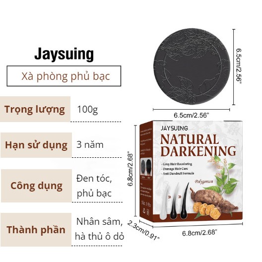Xà phòng phủ bạc đen tóc Jaysuing