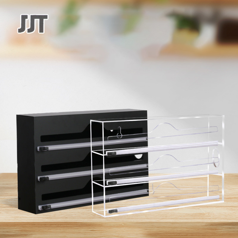 Plastic wrap storage box wall-mounted kitchen self-sealing bag transparent food bag sorting storage box